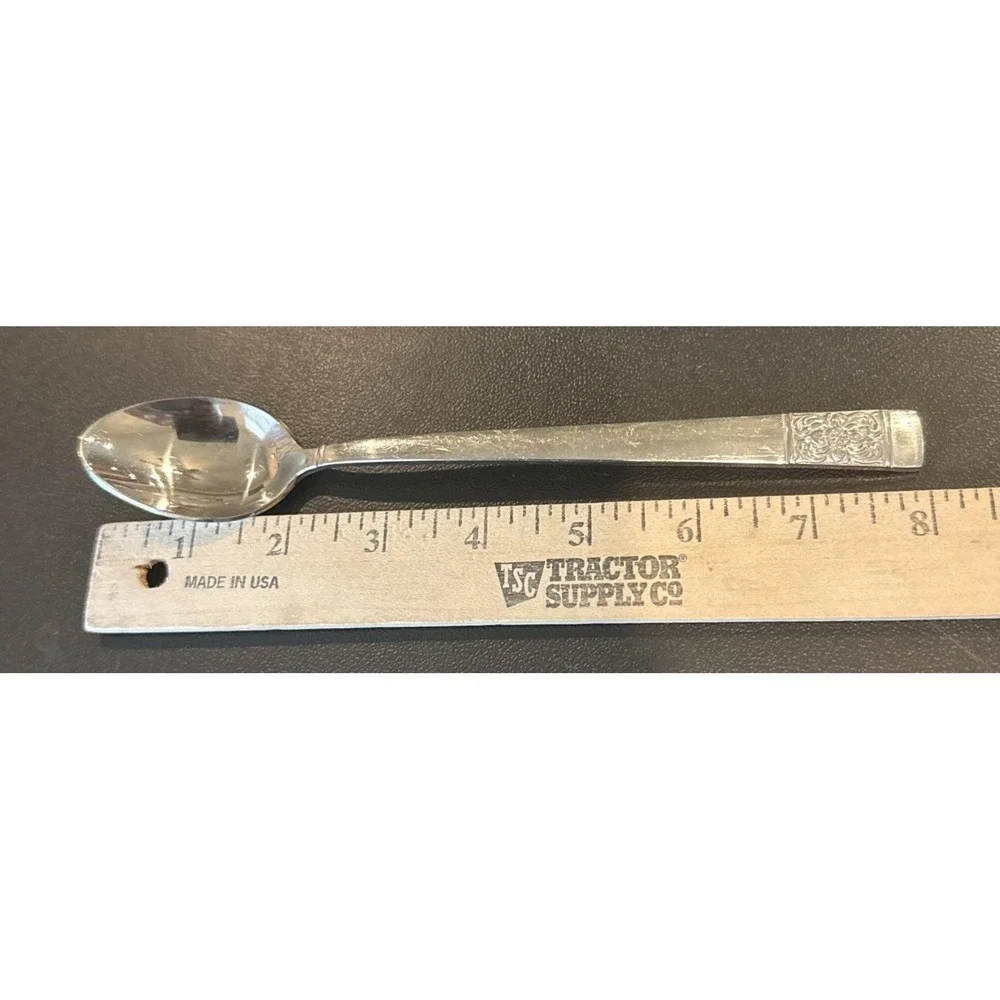 Reed Barton Harvest Bouquet Ice Tea Spoon Set Of 5 Flatware Stainless‎ Steel